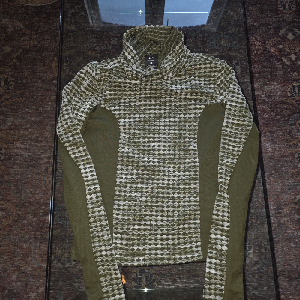 Nike Pro Hyperwarm Patterned Turtleneck Sweater - image 3